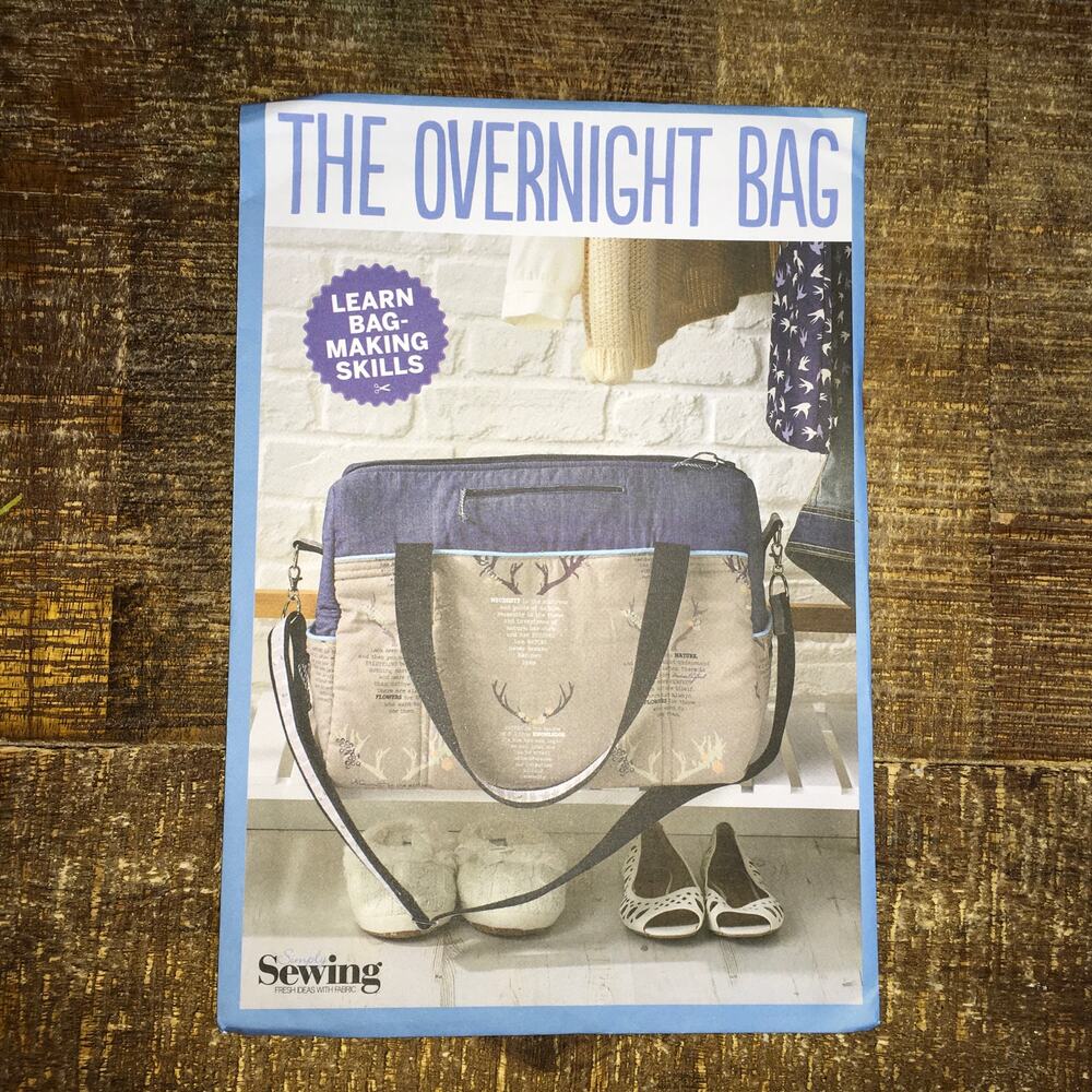 Simply Sewing Pattern The Overnight Bag Weekender Tote Travel Gym Carryall UNCUT